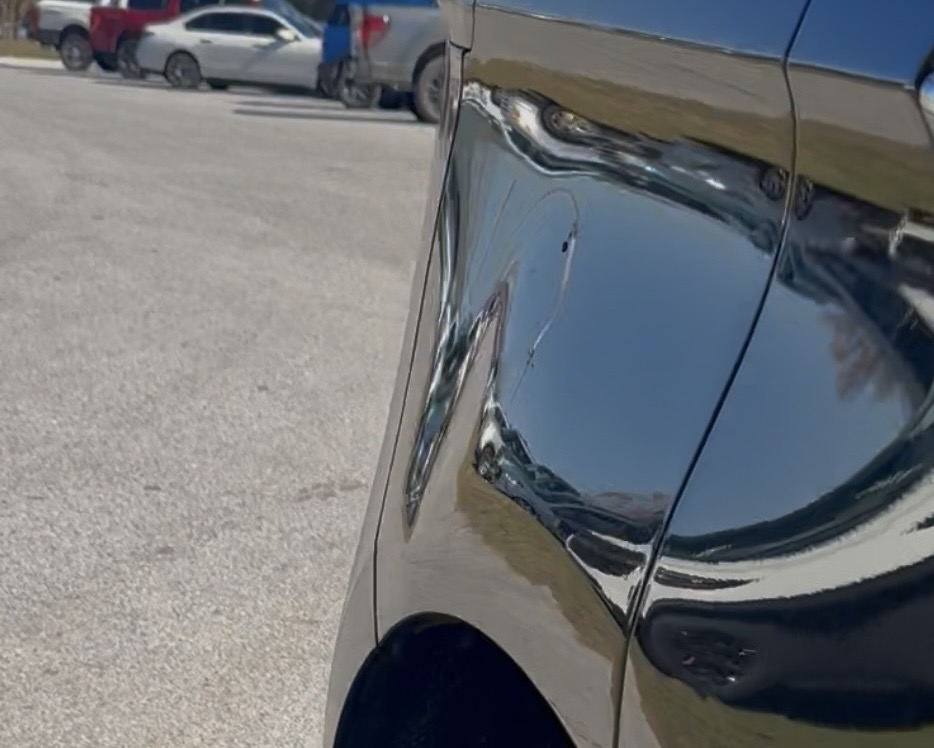 Before dent repair